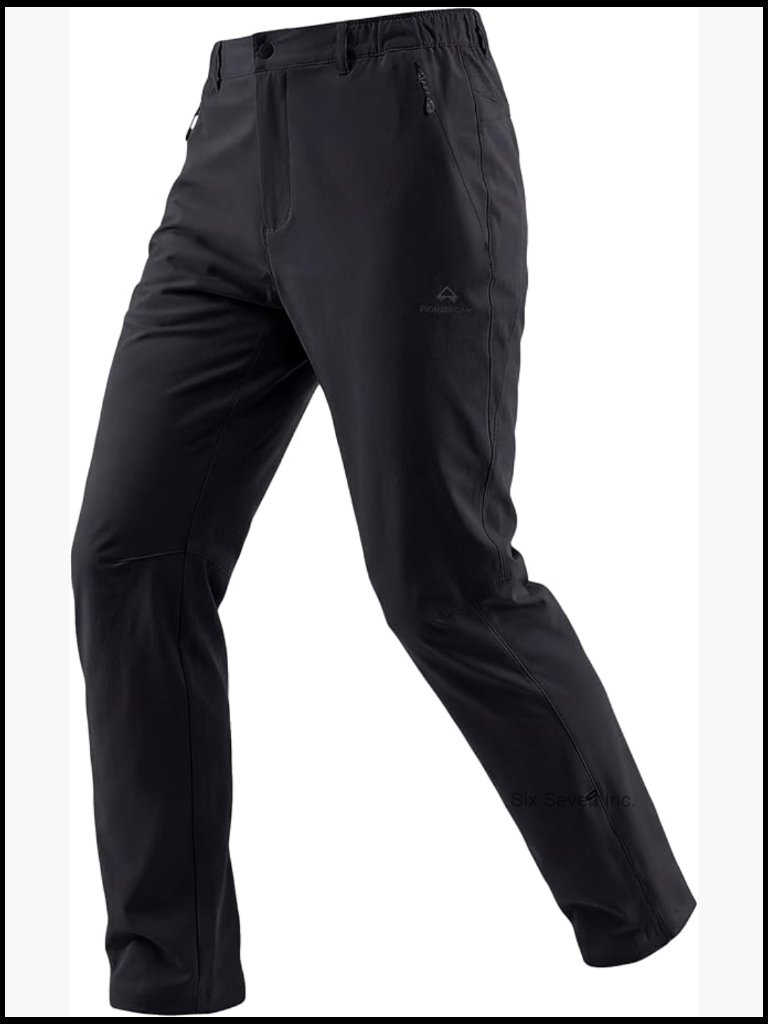 Men's Lightweight Quick Dry Stretch Hiking Pants Water-Resistant With Roll-Up